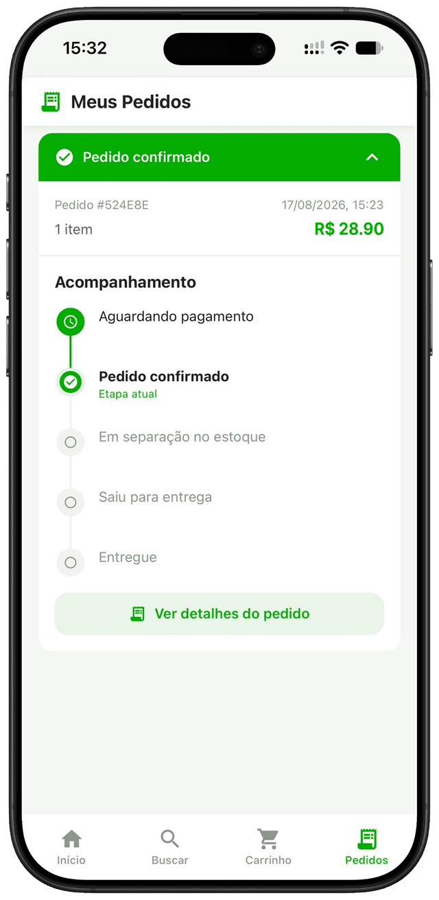 Tela de rastreamento do Caboclo Express